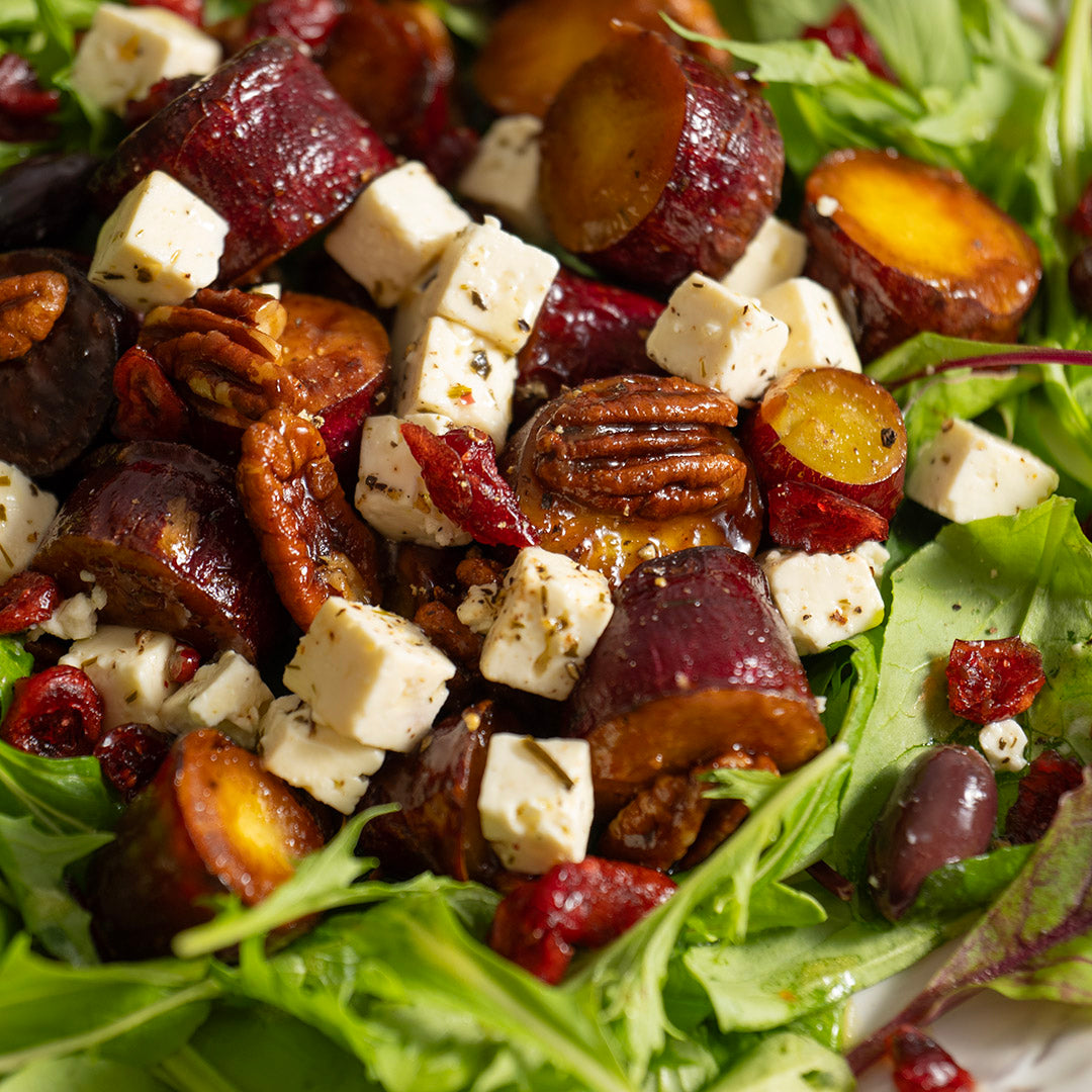 ローストスイートポテトとピーカンの温かいサラダ