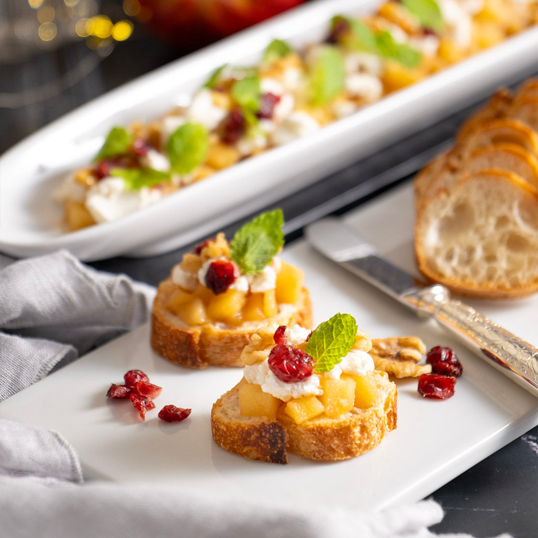 アップル＆シェーブルのハニークロスティーニ