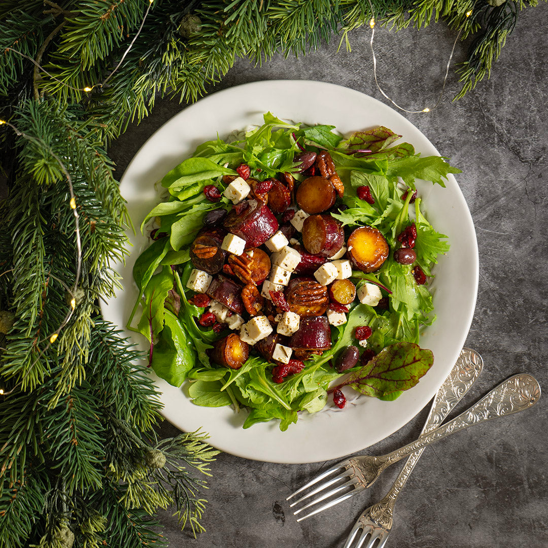 ローストスイートポテトとピーカンの温かいサラダ
